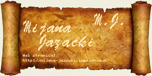 Mijana Jazački vizit kartica